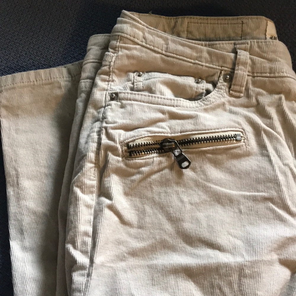 H&M khaki skinny corduroy pant